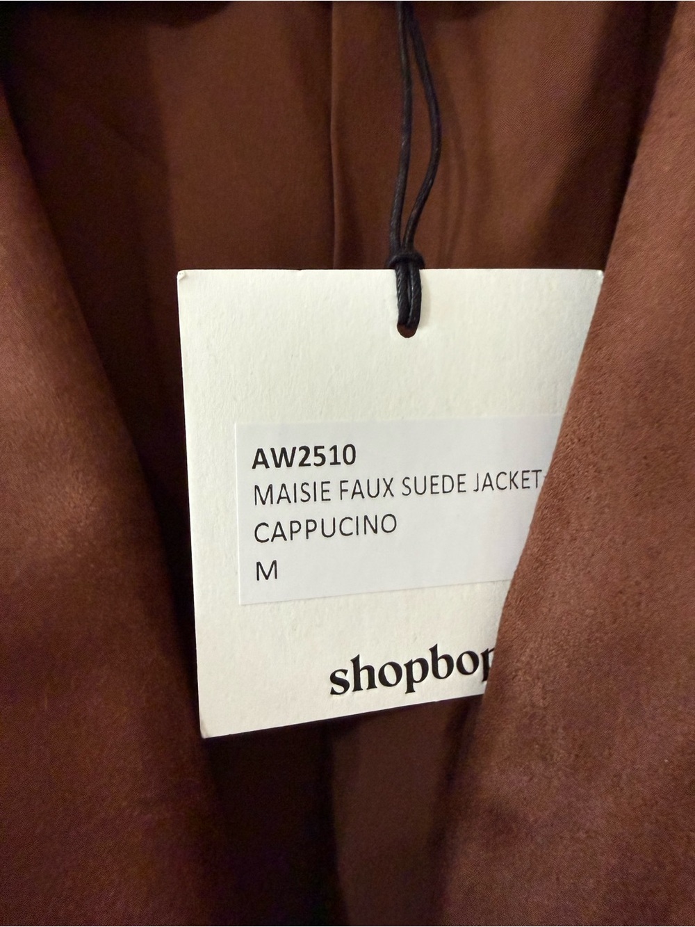 LE BOP Maisie Faux Suede Jacket size Medium Cappuccino - Picture 3 of 7